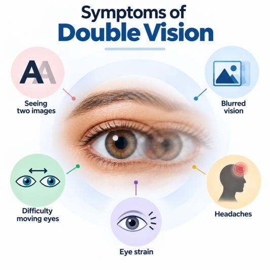 Symptoms of double vision