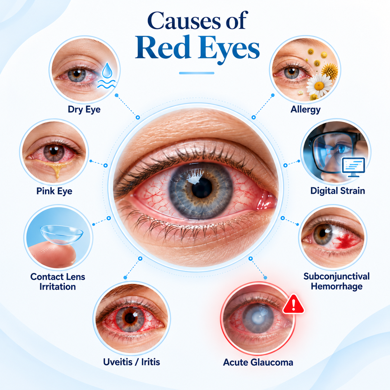 Common causes of red eyes