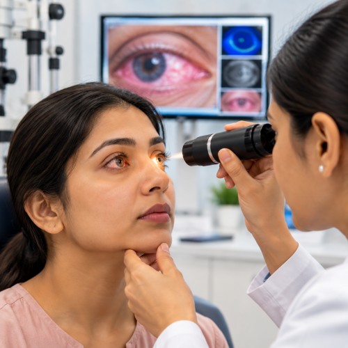 How red eyes are diagnosed