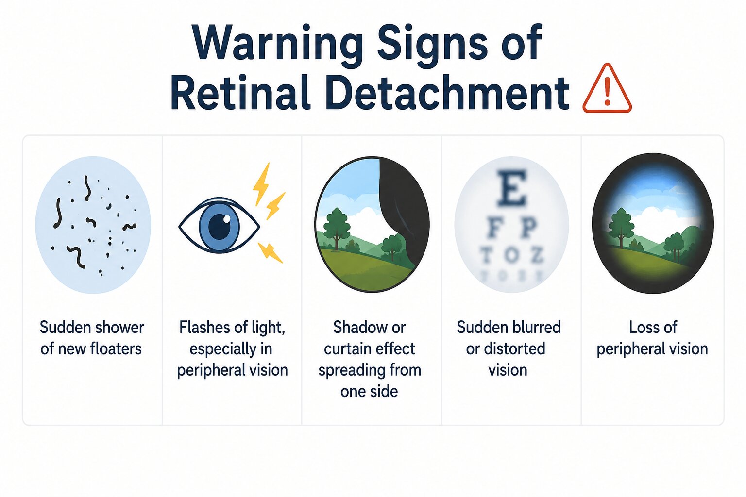 Warning signs of retinal detachment