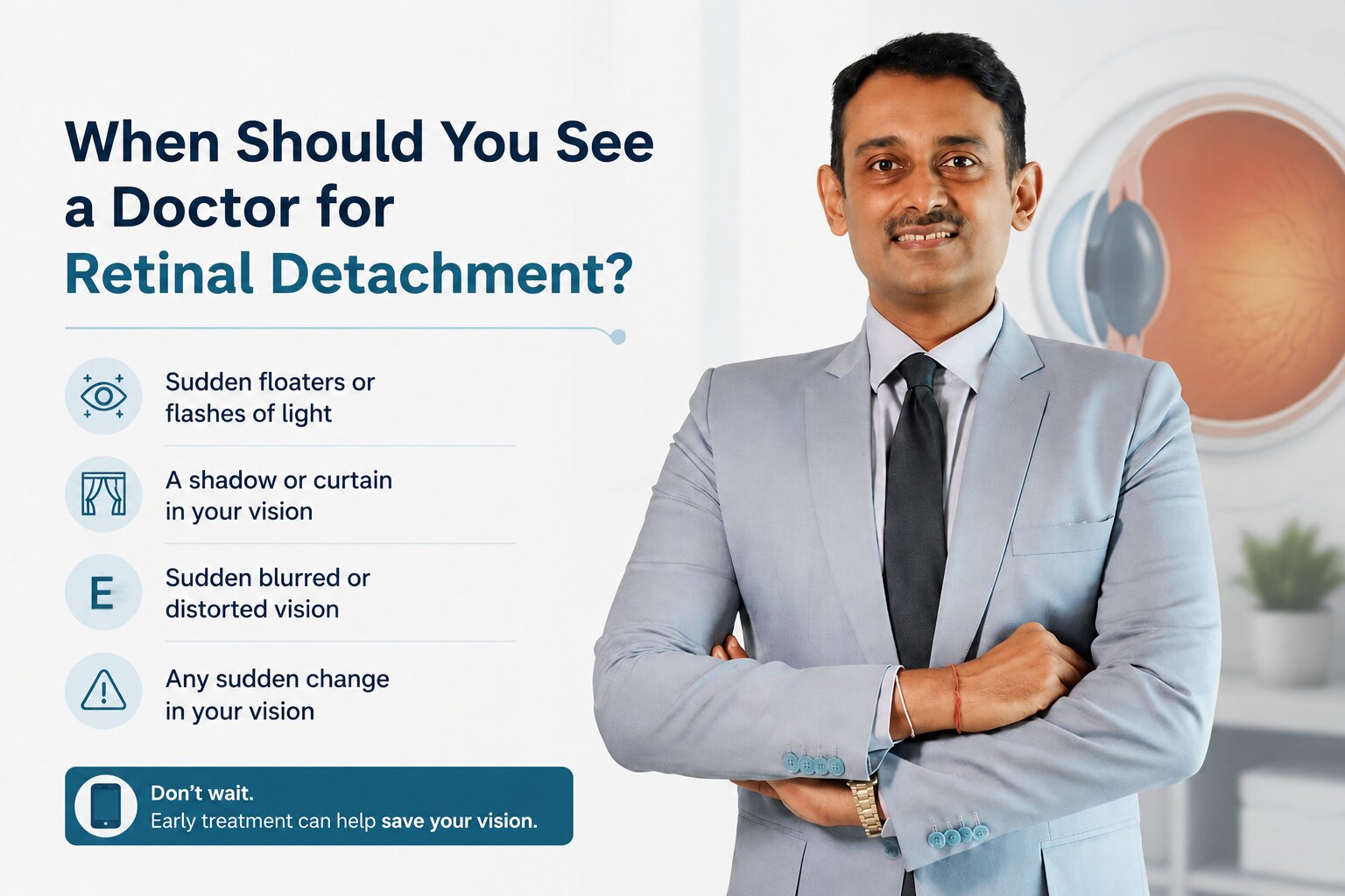 When to seek emergency care for retinal detachment symptoms